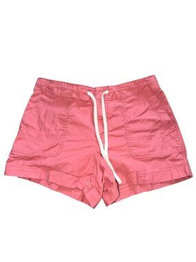 LOFT Womens Casual Shorts W/ Drawstring & Elastic Backing-Salmon Pink-10-GUC